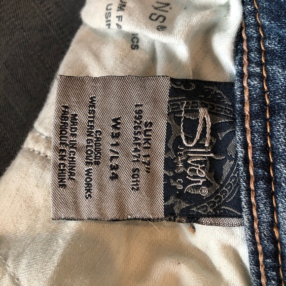 Silver Suki 17” Jeans W31/L34 - Picture 3 of 3
